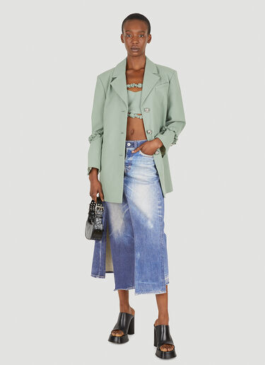 GANNI Suiting Strapless Top Green gan0248029