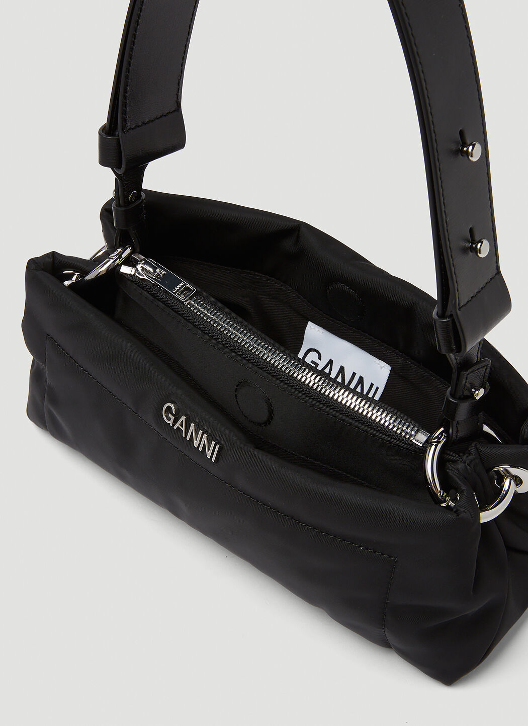 GANNI Mini Pillow Baguette Bag in Black | LN-CC