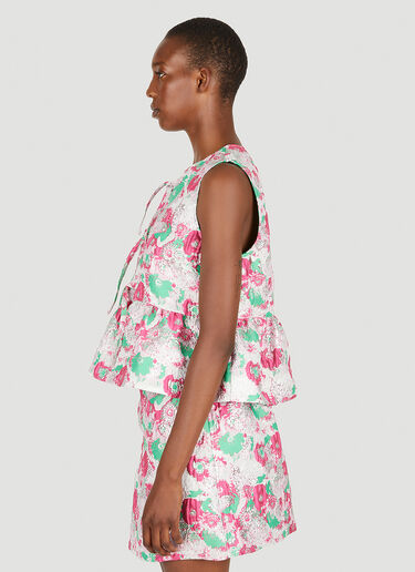 3D Floral Ribbon Top GANNI 3D Floral Ribbon Top Pink gan0251089