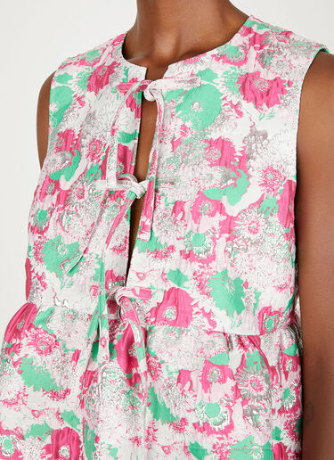 3D Floral Ribbon Top GANNI 3D Floral Ribbon Top Pink gan0251089