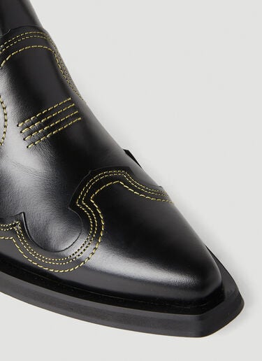 Embroidered Western Mules GANNI Embroidered Western Mules Black gan0252037