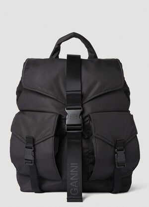 GANNI Tech Backpack Black gan0252045