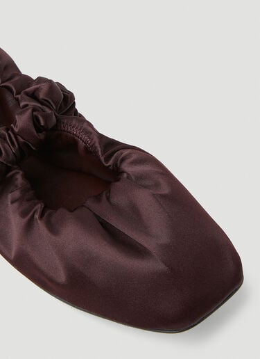GANNI Scrunchie Ballerina Flats Brown gan0253020