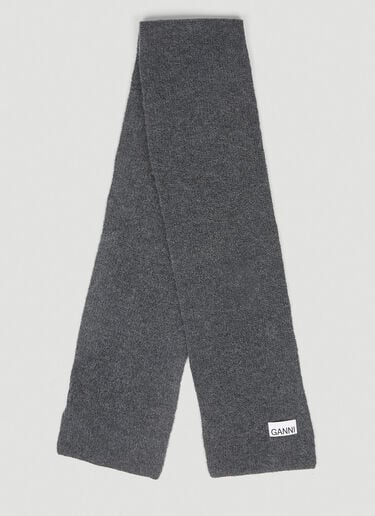 GANNI Wool Scarf Grey gan0253054