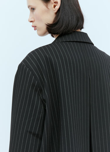 Pinstripe Oversized Suit Blazer GANNI Pinstripe Oversized Suit Blazer Black gan0254002