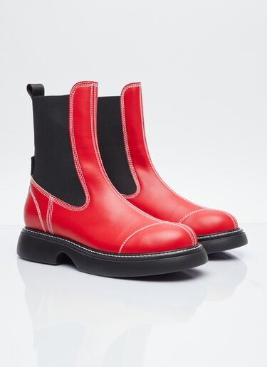 Everyday Mid Chelsea Boots GANNI Everyday Mid Chelsea Boots Red gan0254032