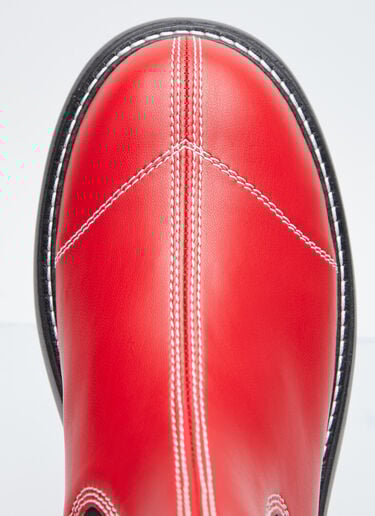 GANNI Everyday Mid Chelsea Boots Red gan0254032