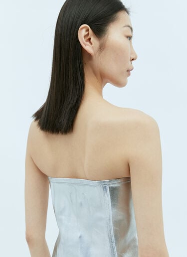 GANNI 포일 데님 코사지 실버 gan0255016