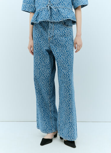 Jacquard Jeans GANNI Jacquard Jeans Blue gan0255018