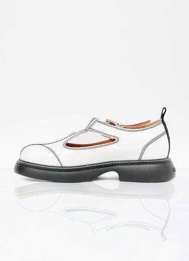 Everyday Buckle Mary Jane Shoes GANNI Everyday Buckle Mary Jane Shoes White gan0256030
