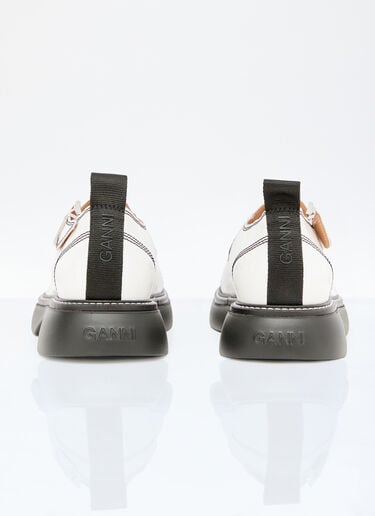 Everyday Buckle Mary Jane Shoes GANNI Everyday Buckle Mary Jane Shoes White gan0256030