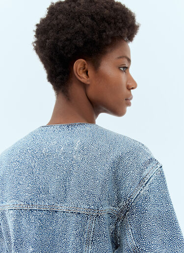 GANNI Sparkle Denim Blazer Blue gan0256054