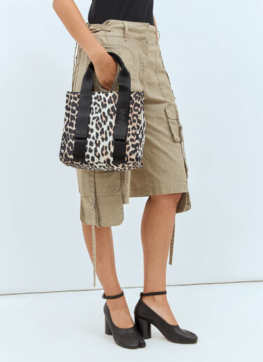 Recycled Tech Small Tote Bag GANNI Recycled Tech Small Tote Bag Brown gan0256060