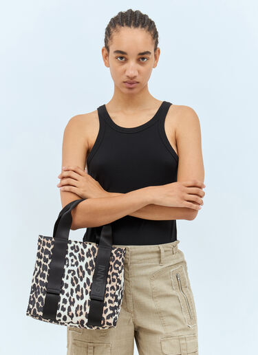 Recycled Tech Small Tote Bag GANNI Recycled Tech Small Tote Bag Brown gan0256060