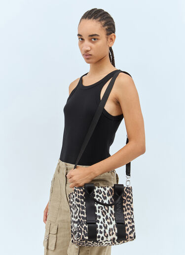 Recycled Tech Small Tote Bag GANNI Recycled Tech Small Tote Bag Brown gan0256060