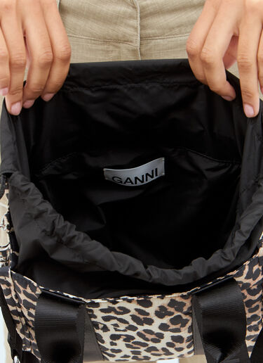 Recycled Tech Small Tote Bag GANNI Recycled Tech Small Tote Bag Brown gan0256060