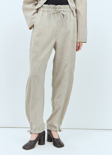 Melange Suiting Pants GANNI Melange Suiting Pants Beige gan0257002