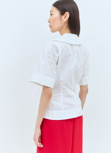 Poplin Wrap Blouse GANNI Poplin Wrap Blouse White gan0257011