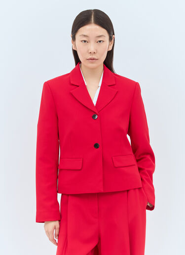 Fitted Twill Blazer GANNI Fitted Twill Blazer Red gan0257022
