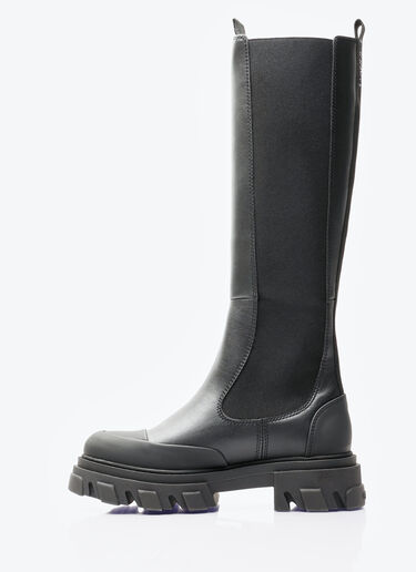 Cleated High Chelsea Boots GANNI Cleated High Chelsea Boots Black gan0257043