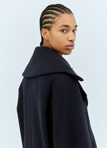 Boiled Wool Coat Ganni Boiled Wool Coat Blue gan0258041