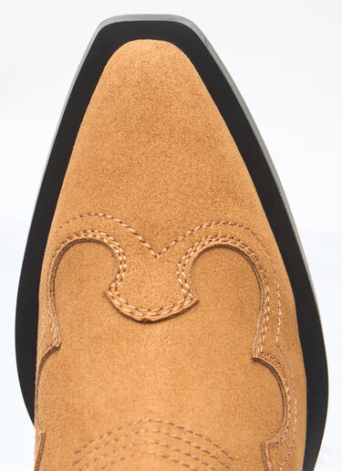Mid Shaft Embroidered Western Boots Ganni Mid Shaft Embroidered Western Boots Brown gan0258045