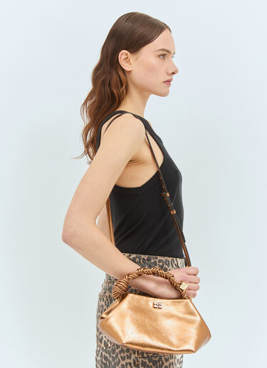 Metallic Small Bou Handbag Ganni Metallic Small Bou Handbag Gold gan0258068