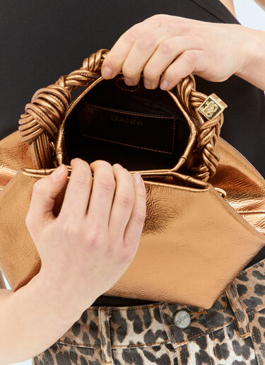 Metallic Small Bou Handbag Ganni Metallic Small Bou Handbag Gold gan0258068