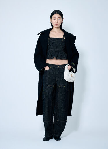 GANNI フラッフィーデニムカーペンタージーンズ ブラック gan0259031