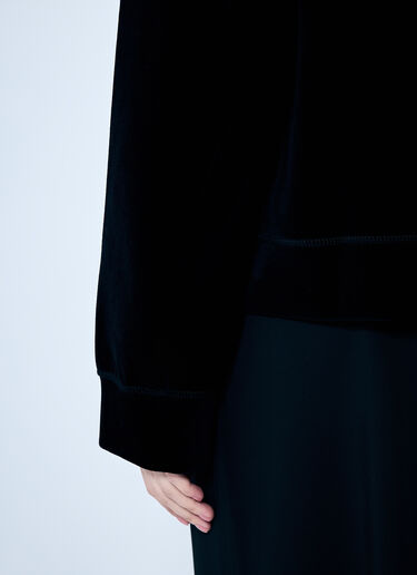 Heavy Velour Polo Shirt GANNI Heavy Velour Polo Shirt Black gan0259038