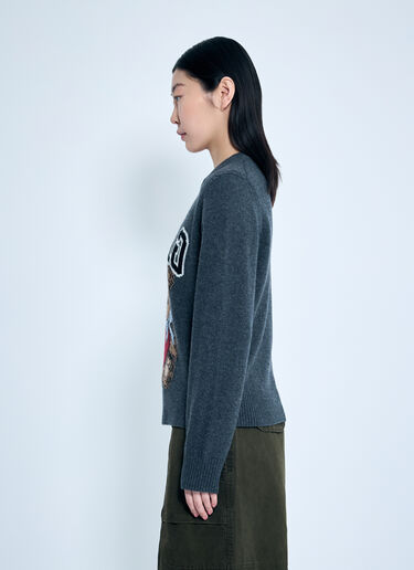 Graphic Bear Sweater GANNI Graphic Bear Sweater Grey gan0259048