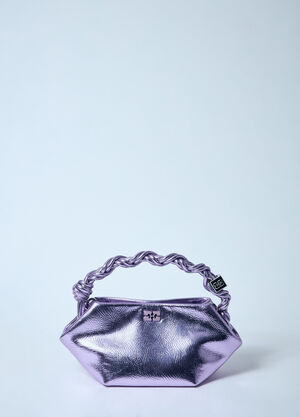 GANNI Metallic Mini Bou Handbag Purple gan0259056