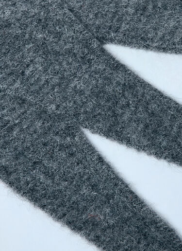 GANNI Soft Wool-Blend Balaclava Grey gan0259063