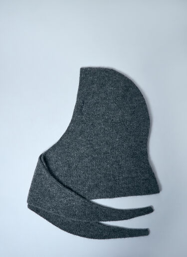 Soft Wool-Blend Balaclava GANNI Soft Wool-Blend Balaclava Grey gan0259063