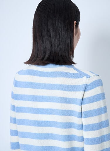 GANNI 스트라이프 그래픽 스웨터  블루 gan0259092