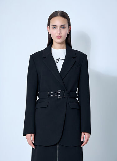 Bonded Crepe Blazer GANNI Bonded Crepe Blazer Black gan0260008