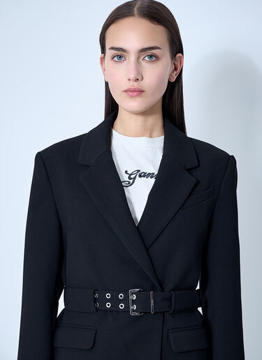 Bonded Crepe Blazer GANNI Bonded Crepe Blazer Black gan0260008