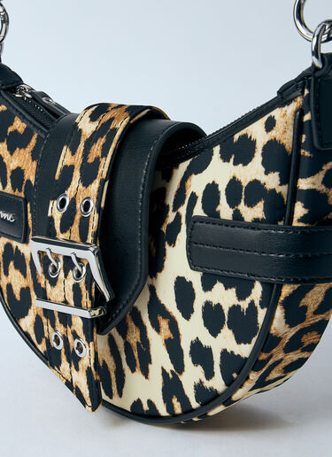 Small Leopard Bucky Crossbody Bag GANNI Small Leopard Bucky Crossbody Bag Brown gan0260028