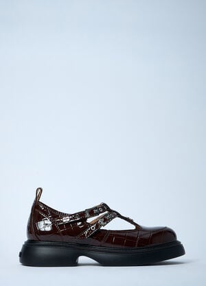 GANNI Butterfly Mary Jane Shoes Brown gan0261023