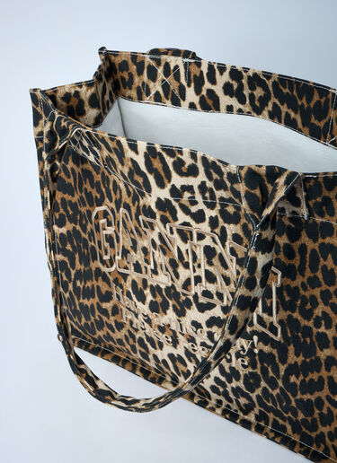 Large Easy Shopping Tote Bag GANNI Large Easy Shopping Tote Bag Brown gan0261033