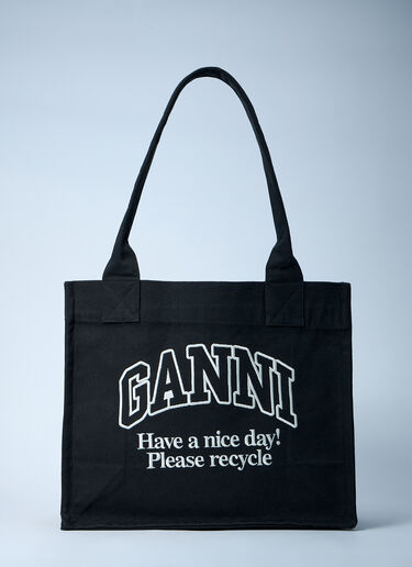 Large Easy Shopping Tote Bag GANNI Large Easy Shopping Tote Bag Black gan0261034