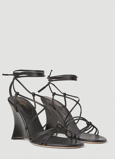 Strappy Wedge Sandals Gianvito Rossi Strappy Wedge Sandals Black gia0252007