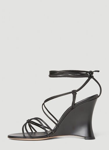 Strappy Wedge Sandals Gianvito Rossi Strappy Wedge Sandals Black gia0252007
