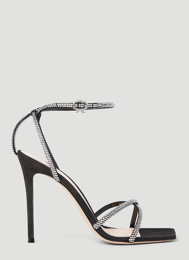 Crystal Embellished High Heel Sandals Gianvito Rossi Crystal Embellished High Heel Sandals Black gia0253007