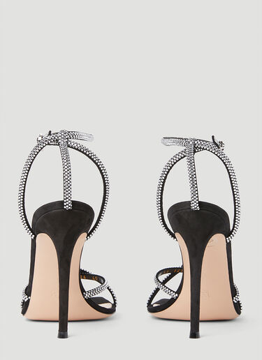 Crystal Embellished High Heel Sandals Gianvito Rossi Crystal Embellished High Heel Sandals Black gia0253007