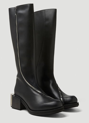 GmbH Monogram Riding Mid-Calf Boots Black gmb0146014
