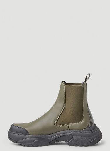 Faux-Leather Chelsea Boots GmbH Faux-Leather Chelsea Boots Khaki gmb0148001