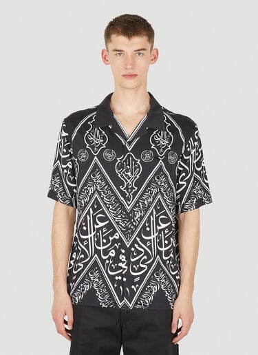 Graphic Print Bowling Shirt GmbH Graphic Print Bowling Shirt Black gmb0150020