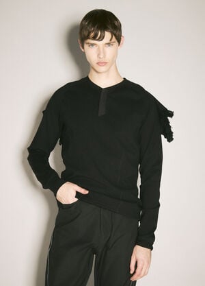 GmbH Long Sleeve Top With Shawl Black gmb0158004