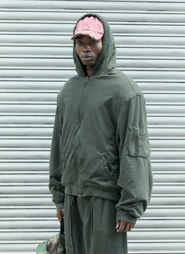 Reversible Towel Hooded Sweatshirt GREG ROSS Reversible Towel Hooded Sweatshirt Green grr0157002